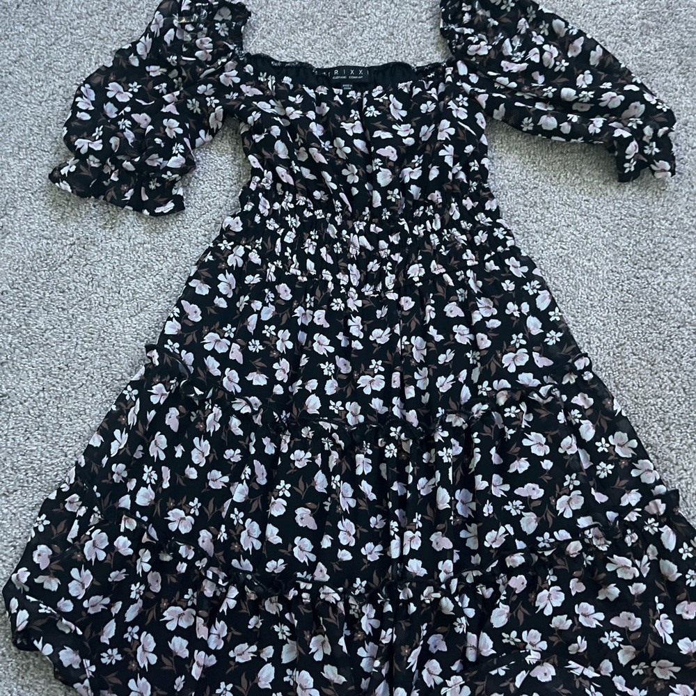 Trixxi Black Floral Dress